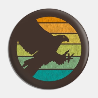 American Bald Eagle Retro Style Pin