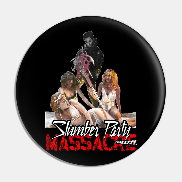 Slumber Party Massacre 80s Cult Classic Horror Design Pin by darklordpug