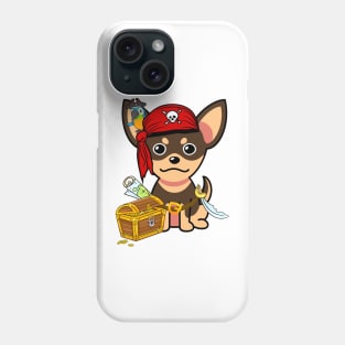 Cute small dog is a pirate Phone Case