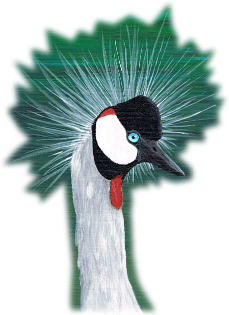 Crowned crane Kids T-Shirt by Bwiselizzy