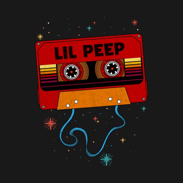 Lil Peep / Retro Vintage Cassette Tape / Music Fanart by EliseOB