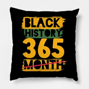 Black History Month 24/7/365 Black men African American Pillow