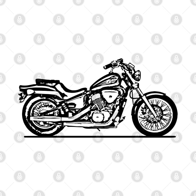 VT600C Shadow VLX Motorcycle Sketch Art by DemangDesign