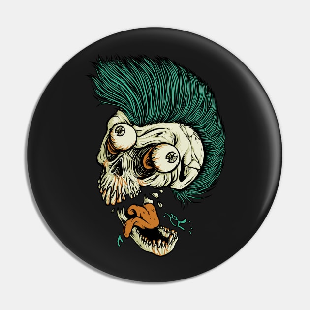 Skull Punk Style Pin by quilimo