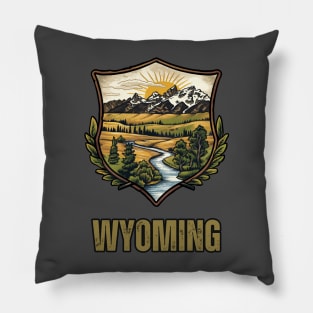 Wyoming State USA Pillow