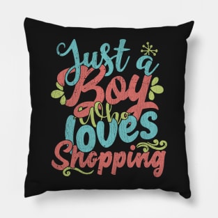 Just A Boy Who Loves Shopping Gift product Pillow