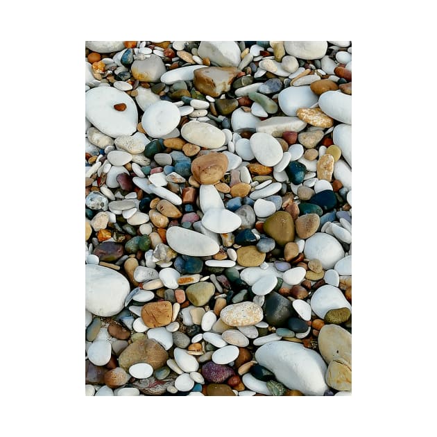 Pebbles on Bridlington Beach, Yorkshire, England by Alchemia