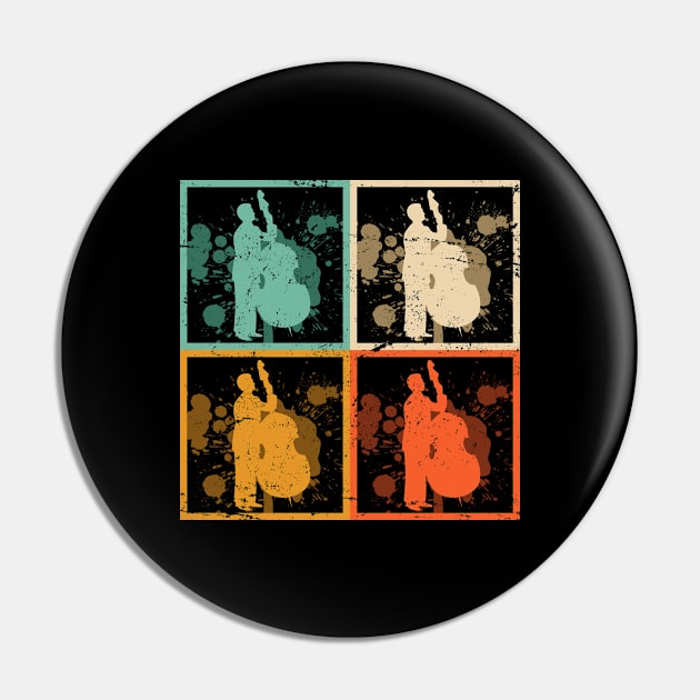 Retro Cello Player Gift Music Cellist Pin by shirtsyoulike