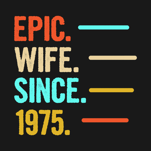 45th Wedding Anniversary Gift Epic Wife Since 1975 by divawaddle