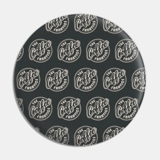 Coffee logo pattern on dark background Pin