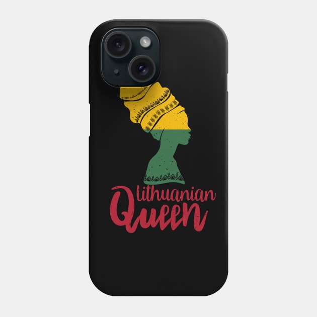 Lithuanian Queen Lithuania Flag Afro Roots Phone Case by simonStufios