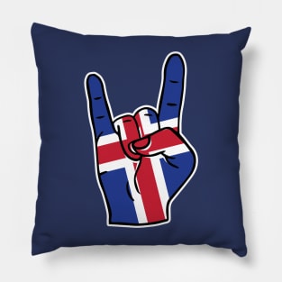 Rock On Iceland // Icelandic Flag Rock Hand Pillow