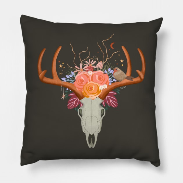 SKULL AND ROSES Pillow by tizicav