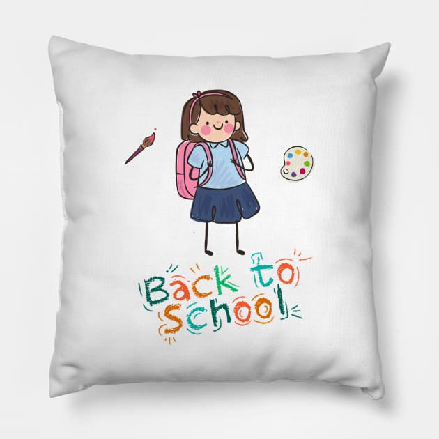 Welcome Back to School T Shirt - Tee for Teachers & Students Pillow by Trendy_Designs