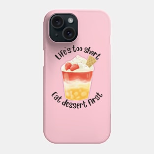 Strawberry and peaches parfait Phone Case