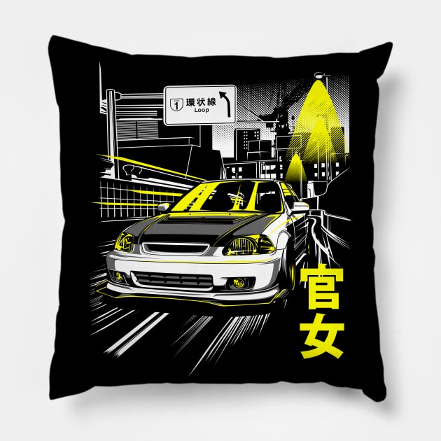 Kanjozoku Civic Pillow by rizadeli