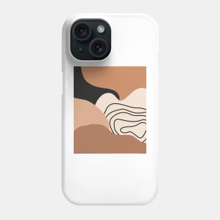 Natural Minimalist Pink Pattern  Black Lines Pattern Design Phone Case