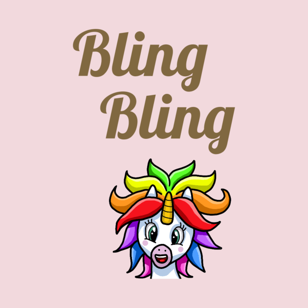 Bling bling rainbow unicorn LGBTQ by farq