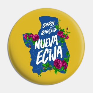 Born and Raised - Nueva Ecija, Philippines (Blue) Pin