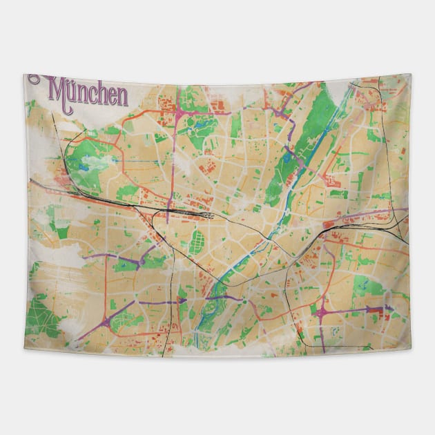 Munich in Watercolor Tapestry by rouages