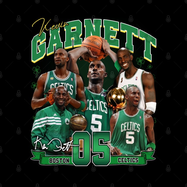 Kevin Garnett The Big Ticket Basketball Signature Vintage Retro 80s 90s Bootleg Rap Style by CarDE