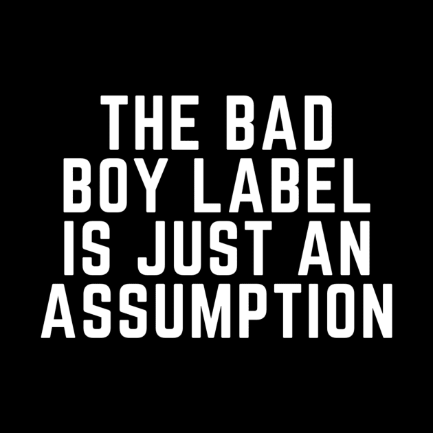 THE BAD BOY LABEL IS JUST AN ASSUMPTION by imblessed