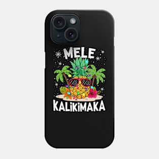 Mele Kalikimaka Merry Xmas Hawaiian Pineapple Phone Case