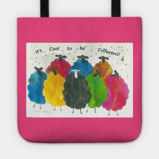 Colourful Sheep, "It's Cool to be Different!" Tote