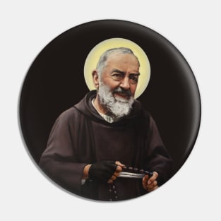 Padre Pio (transparent background design) Pin