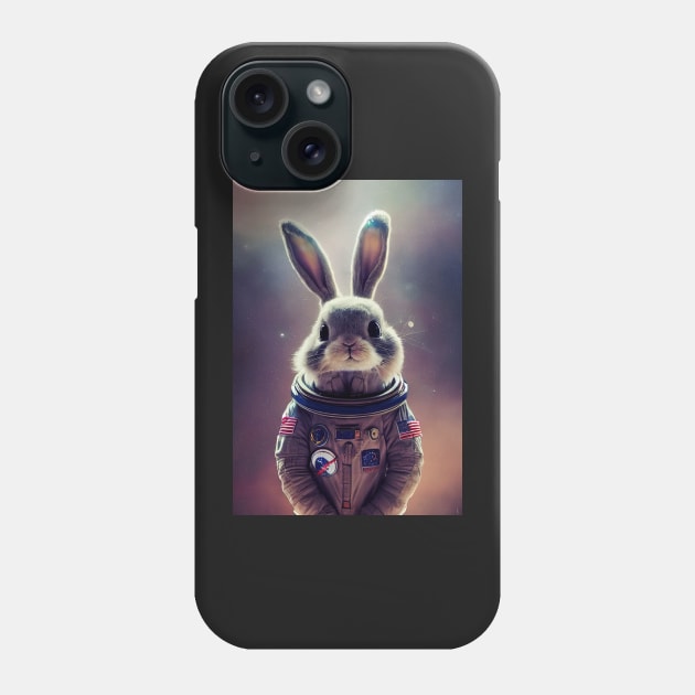 Bunny in space suit Phone Case by ai1art