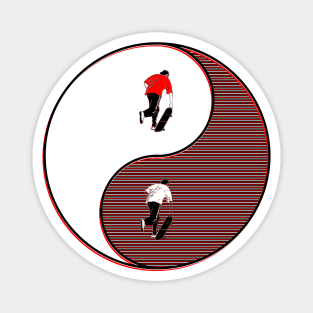 yin yang balance harmony design eastern philosophy skate skateboard Magnet