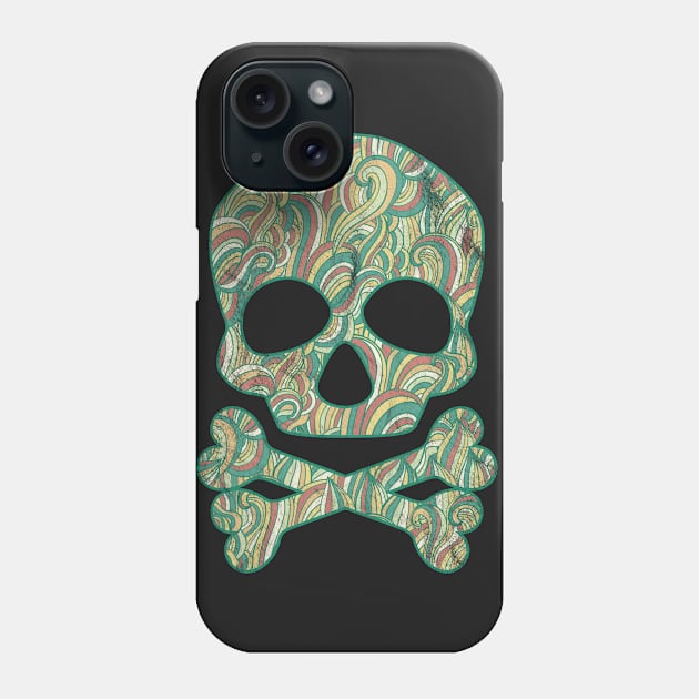 Skull and Bones Halloween Art Phone Case by astralprints