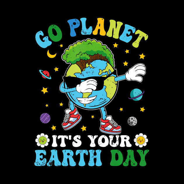 Dabbing Earth Day 2024 Groovy Go Planet by Zu Zu Xi Xi