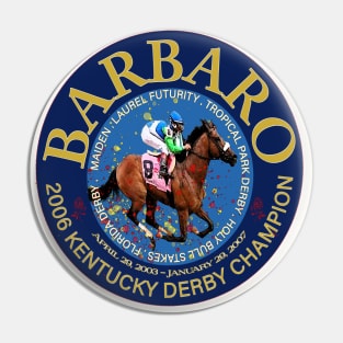 Barbaro 2006 Kentucky Derby Champion Racehorse Design Pin