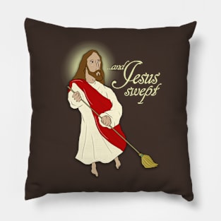 and jesus swept Pillow