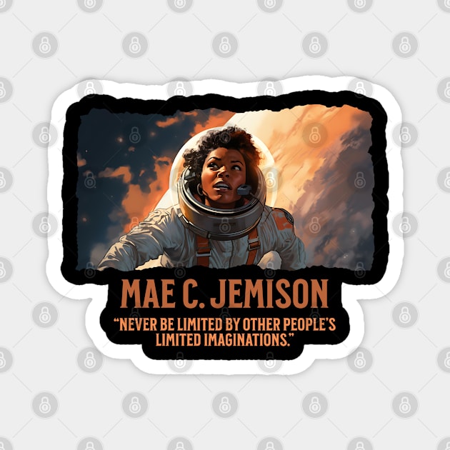 Mae C. Jemison Astronaut - Comic Style Magnet by UrbanLifeApparel