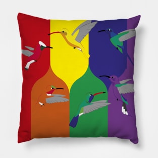 Pride hummingbirds Pillow