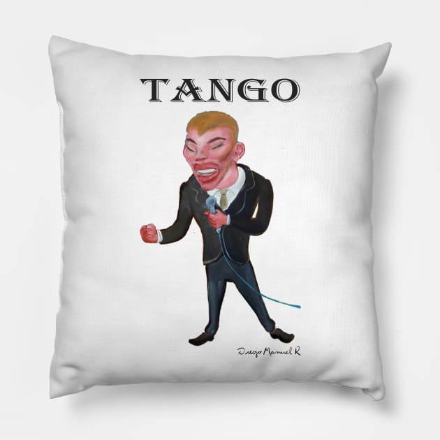 singer of Tangos Pillow by diegomanuel