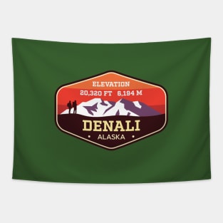 Denali - Alaska - Highest Peak in North America - Hiking Badge Tapestry