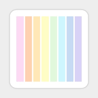 Pastel rainbow stripe - vertical Magnet