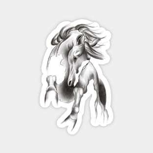 Bucking Horse Dancing in an Abstract Way Magnet