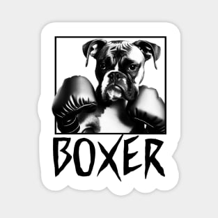 Boxer Dog - 4 Magnet