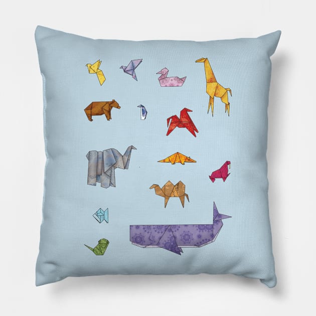 Origamizoo Pillow by pixelvision