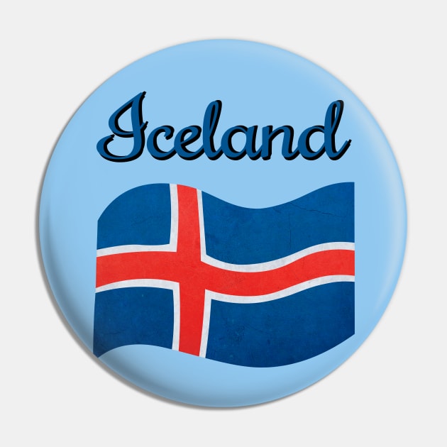 The flag of Iceland Pin by Purrfect