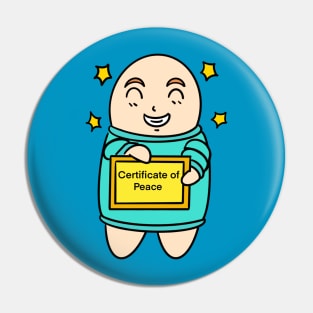 Certificate of peace colour Pin