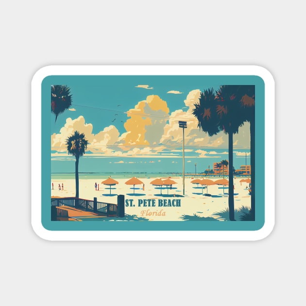 St. Pete Beach, Florida Magnet by GreenMary Design