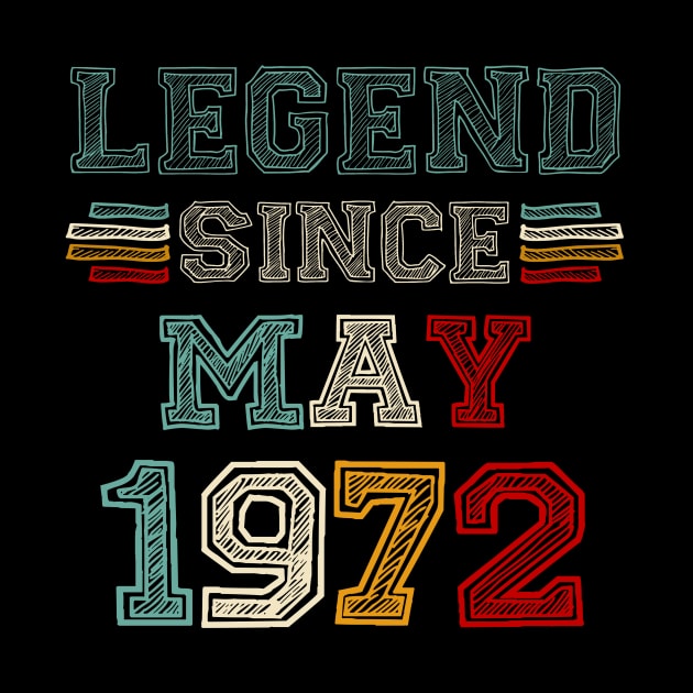 51 Years Old Legend Since May 1972 51st Birthday by Brodrick Arlette Store