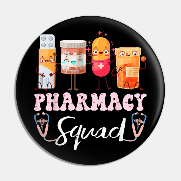 Pharmacy Squad Valentines Cute Pills Pharmacist Pharm Tech Pin by Neldy