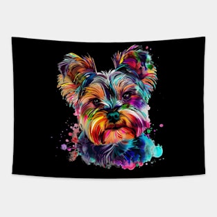 Yorkshire Terrier Colorfull Pop Art Design For Dog Onwer Tapestry