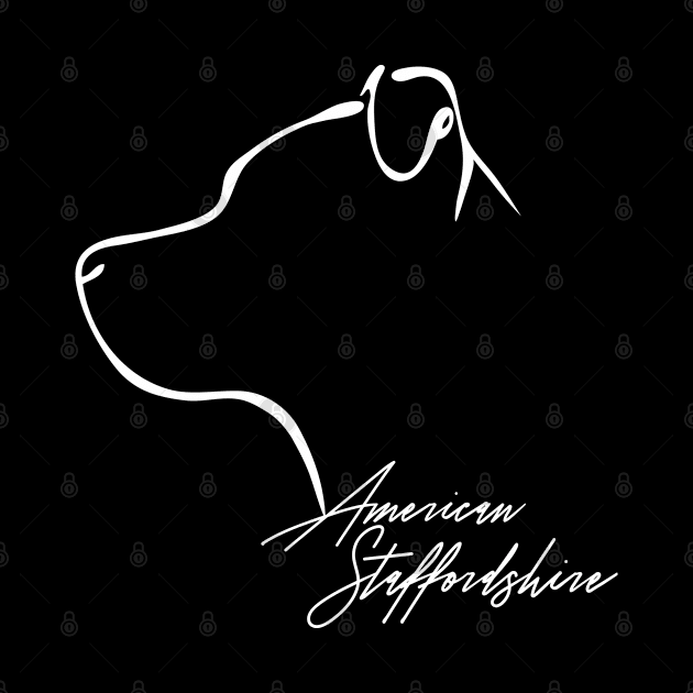 Proud American Staffordshire Terrier profile dog lover by wilsigns